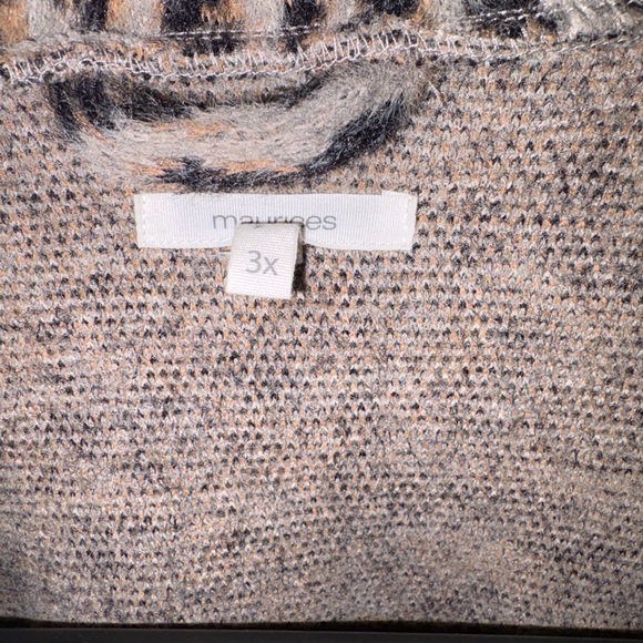 Maurices Black and Tan Patterned Women's Cardigan - Picture 2 of 3